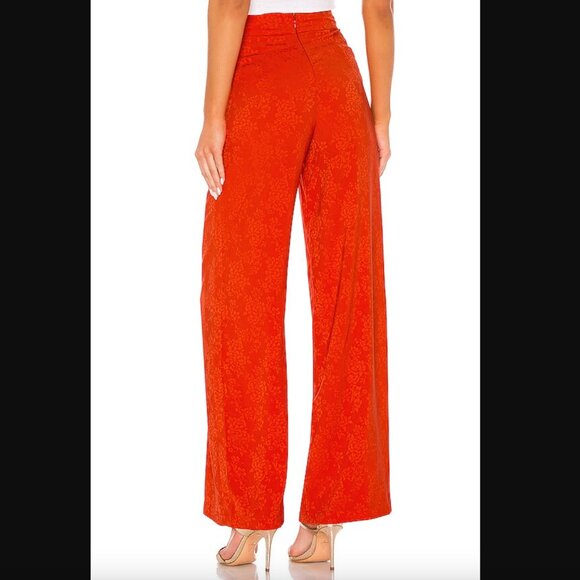 House of Harlow 1960 x Revolve Charlie Wide Leg Orange Pants, Size Small - Picture 3 of 9